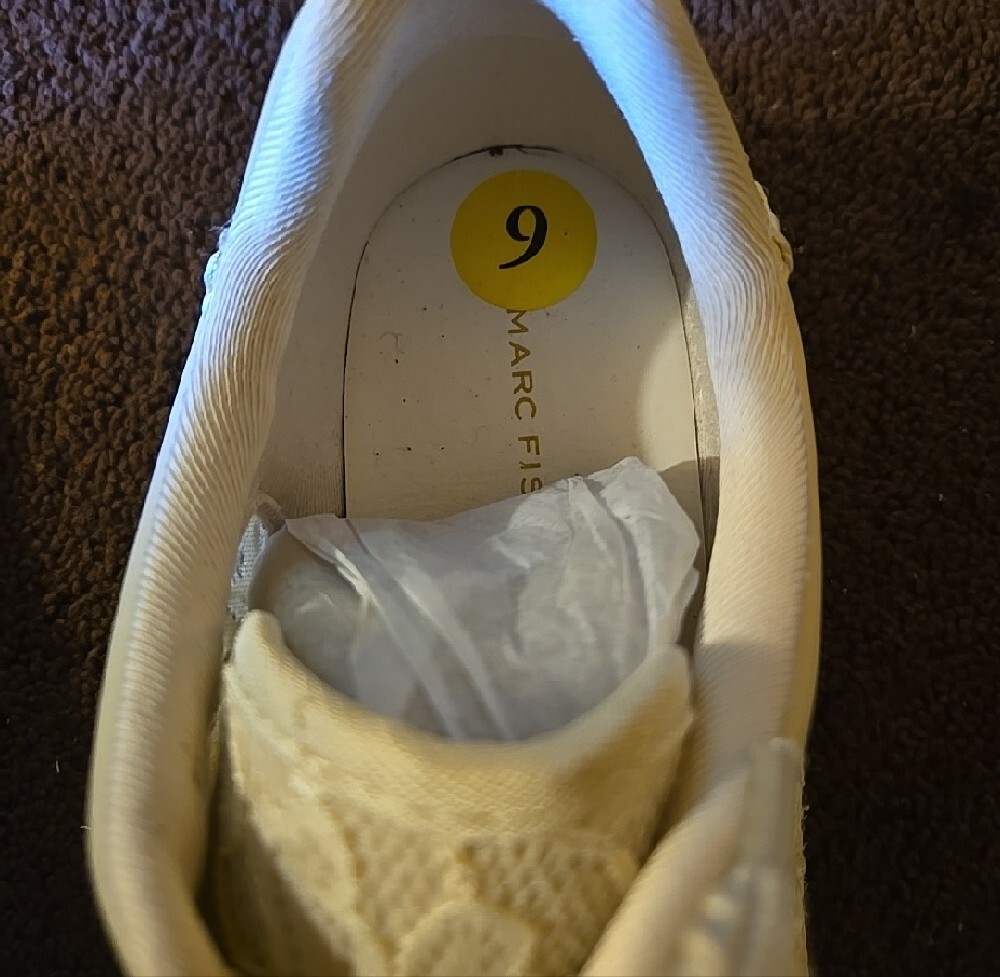 Marc Fisher Cream Lace Platform Sneakers Size 9.  Worn Once - Picture 2 of 8